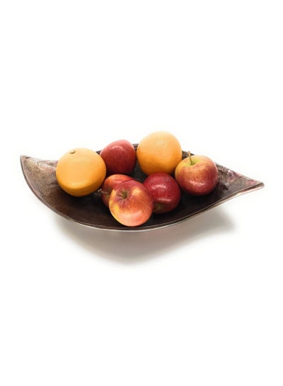 Buy Bowl - Large Metal Buffet Bowls for Snacks - Centerpiece - Home Décor - Kitchen Countertop & Dining Organizer Caddy - Use as Table Decorative - Fruit Serving - Home Décor in Copper Bronze in UAE