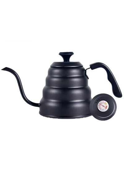 اشتري Coffee Kettle With Thermometer Drip Black 1200ml في السعودية