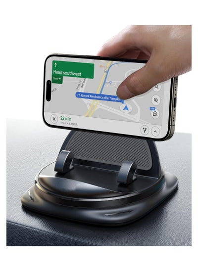 اشتري Dashboard Phone Holder for Car, Upgraded Non-Slip Phone Pad for Car 360° Rotatable Silicone Car Phone Mount, Desk Phone Stand Compatible for All Phones GPS, Car Accessories في السعودية