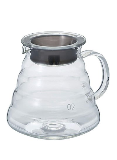 Buy V60 Coffee Server for Pour Over Coffee Maker Heat-Resistant Glass Tea Coffee Pot Clear Coffee Carafe 600ml in Saudi Arabia