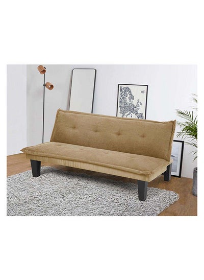 Buy Manolo Fabric Sofabed Convertible Sleeping Sofa Bed Living Room Furniture For Home L165xW80xH73 cm Beige in UAE