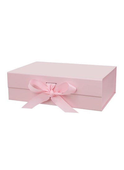 Buy 10.5"X7.5"X3.1" Pink Magnetic Gift Box With Lid And Ribbon For Presents in Saudi Arabia