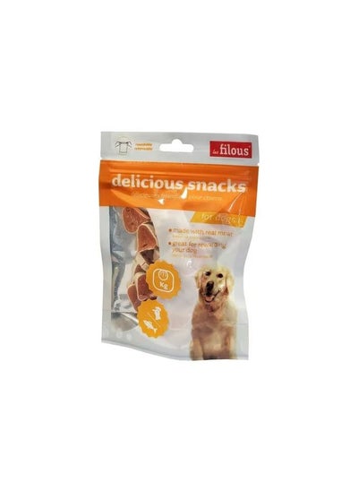 Buy Les Filous Chicken N Fish Dog Snack 100g in UAE