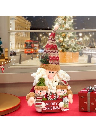 Buy Christmas Plush Family Tabletop Decoration, Traditional Plush Doll Toys, Christmas Figurines Ornament in UAE