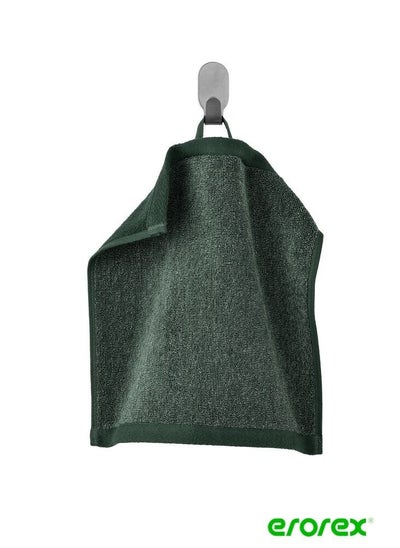 Buy Washcloth dark green 30x30 cm in Saudi Arabia