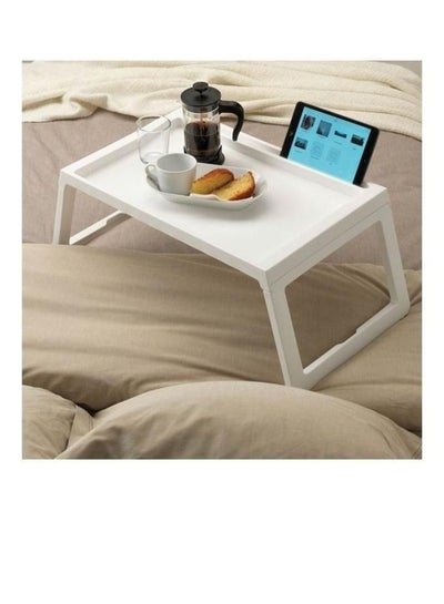 Buy Foldable Bed Table for Food or Laptop and Tablets in Saudi Arabia