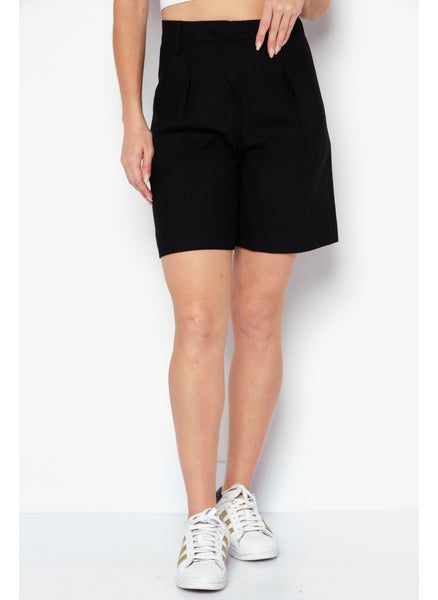 اشتري Women Solid Basic Shorts, Black في الامارات