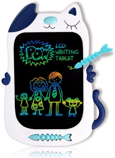 Buy 8.5Inch LCD Drawing Board Animal Shaped Doodle Writing Tablet Handwriting Pad Learning Scribble Board for Little Kids (Blue) in Saudi Arabia