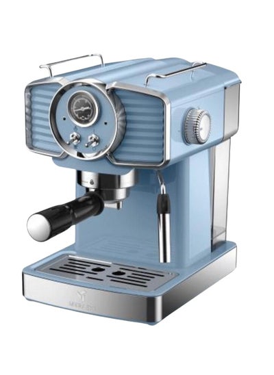 Buy MEBASHI ME-ECM2037 Espresso Coffee Machine - 1.5L, 20 Bar, with Pressure Gauge and Milk Frothing Nozzle (Blue) in UAE