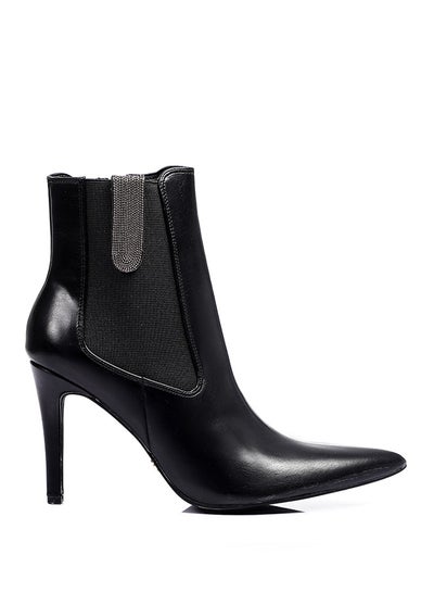 Buy Pointed Toecap & Heels Side Silver Accessory Ankle Boots in Egypt