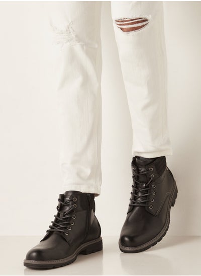 Buy Men's High Cut Boots With Zip Closure in UAE