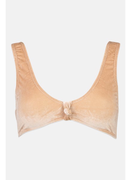 اشتري Women Non Padded Gamusa Bikini Top, Beige في الامارات