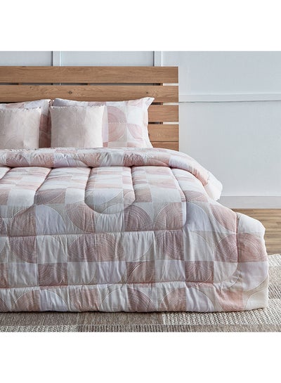 Buy Houston Malax 5-Piece Super King Printed Cotton Comforter Set 240 x 240 cm in UAE