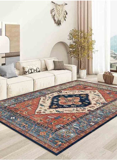 Buy Bedroom Living Room Machine Washable Non-slip Soft Modern Interior Rug 90*150cm in Saudi Arabia