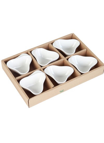 Buy Ceramic nut and cake mold set of 6-white-1 in Saudi Arabia