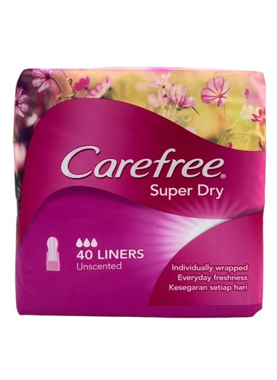 Buy CAREFREE LINERS 40s SUPER DRY UNSCENTED in UAE