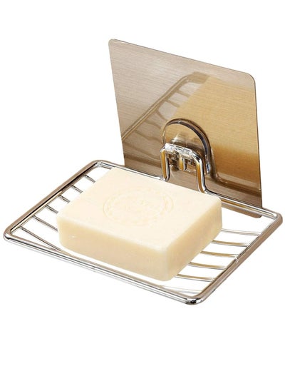 Buy Self Adhesive Wall Mounted Soap Dish Holder Silver in UAE