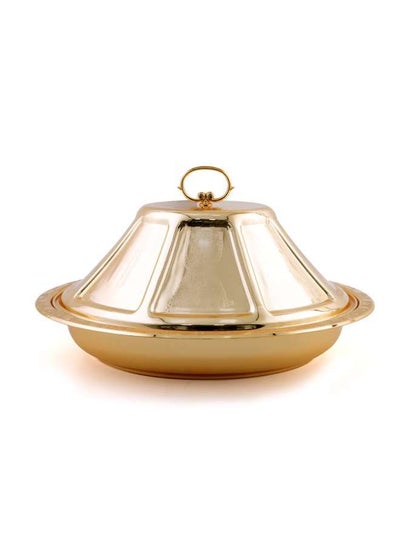 اشتري Steel Ouzi Steel Serving Platter 36cm,Gold في الامارات