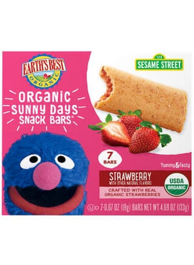 اشتري Earth's Best, Organic Sunny Days Snack Bars, Strawberry, 7 Bars, 0.67 oz (19 g) Each في الامارات