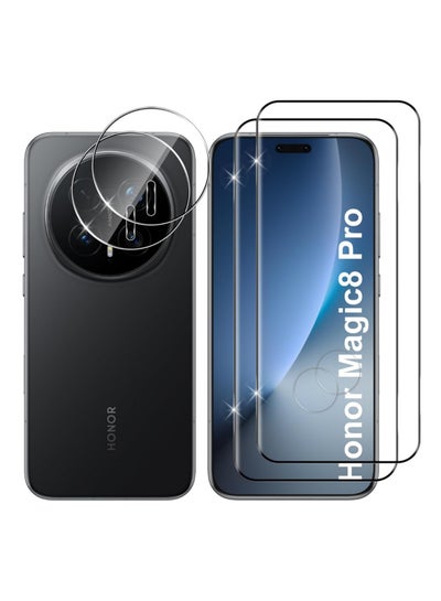 [2+2] Screen Protector Compatible withHonor Magic 8 Pro 5G, 9H Tempered ...