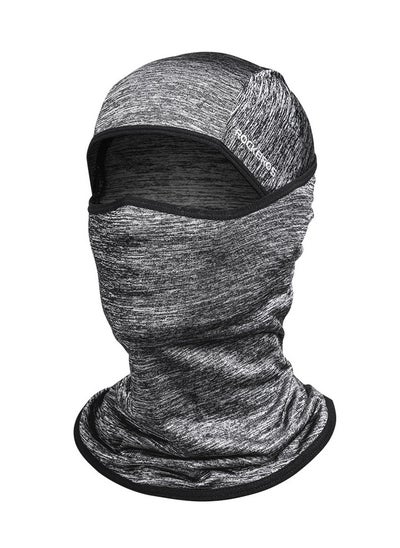 اشتري Balaclava Face Mask  ,Uv Protection Full Face Sunscreen Mask for Motorcycle Cycling,  Ice Silk Polyester Breathable Sunscreen Shawl Face Covering, Lightweight Sports Protection Cover (Grey) في السعودية