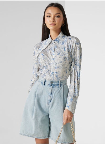 Buy Printed Button Down Shirt in UAE