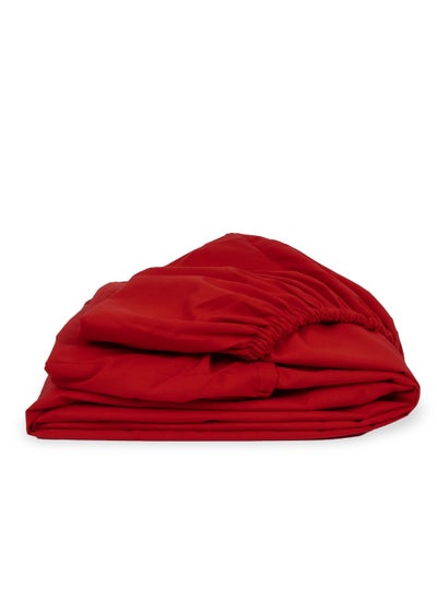 Buy Fitted Sheet Red 100x200 in Egypt