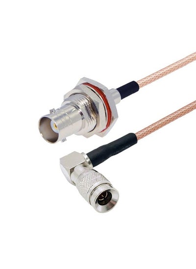 اشتري 30cm CC4 Male Elbow To BNC Through Wall Waterproof Female Connector Cable RG179 Coaxial RF Wire في السعودية