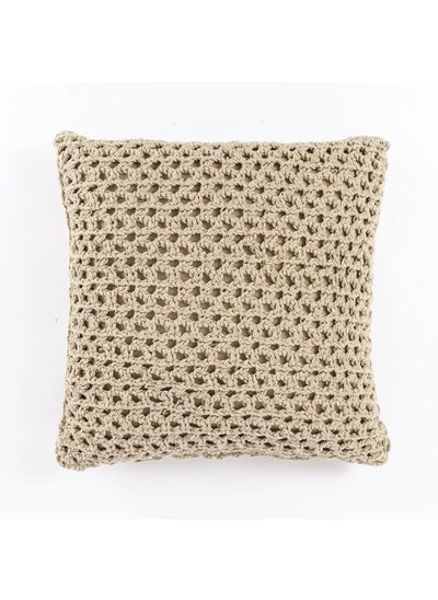 اشتري Wesley Filled Cushion, Latte - 45X45 Cm في الامارات