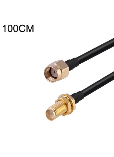 Buy RP-SMA Male to RP-SMA Female RG174 RF Coaxial Adapter Cable, Length: 1m in UAE