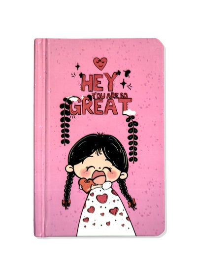 Buy Cute Girl A6 Printed Notebook Size 14.5*10.5 (Hey Great) in Egypt