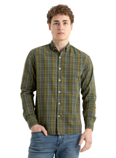 Buy Shirt Men's, Stylish, Oxford Cotton ,Olive, Multicolor in Egypt