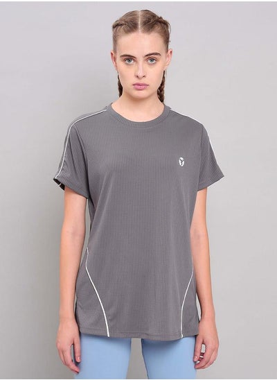 اشتري Contrast Piping Detail Longline Active T-Shirt في السعودية