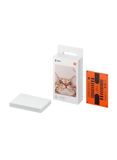 اشتري 50 PCS Original Xiaomi Print Photographic Paper Paste Paper for Xiaomi Pocket Photo Printer في السعودية