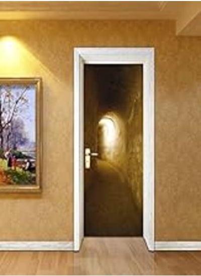 Buy 3D Tunnel Door Stickers European Style Wall Sticker For Bedroom Living Room Waterproof Decals Home Decor-es in Egypt