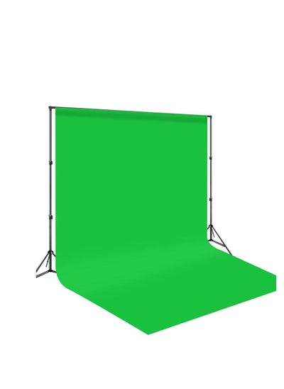 Buy Green Screen Backdropm, 1.6 * 3 m Muslin Background, Photo Backdrop Background Cloth for Photography Video Streaming, Soft Textured Seamless Fabric Product Photography,Online Meeting in Saudi Arabia