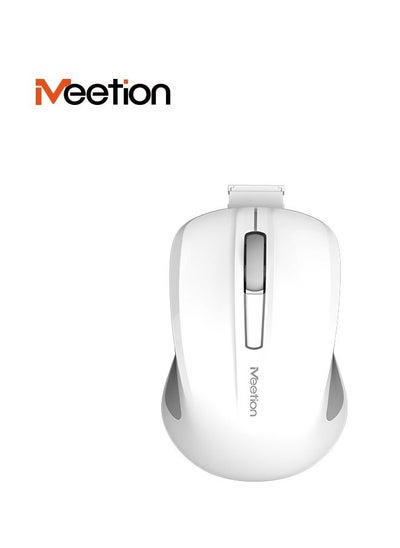 Buy MEETION Dual Mode Mini Bluetooth 2.4G Wireless Mouse MiniGo BT (white) in UAE