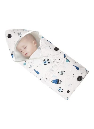 Buy Baby Swaddle Wrap Blanket, Breathable Cotton Adjustable Swaddling Blanket for Newborn Infant Unisex 0-12 Months(Spacecraft) in UAE