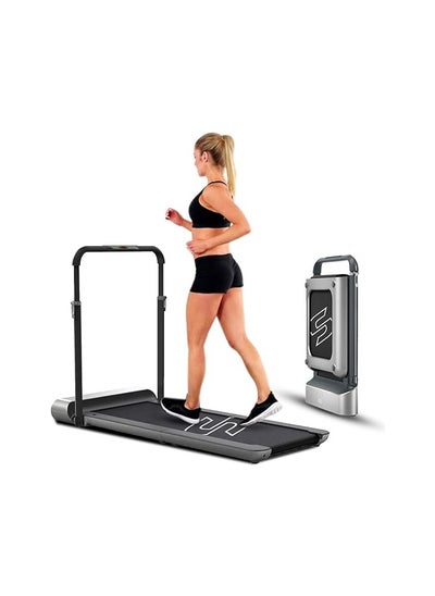 Buy Sparnod Fitness STH-3050 Motorized Under Desk Walking Pad Treadmill for Home Use - 5.5 HP Peak, 180° Folding, Preinstalled, App and Remote Control, Store under Bed/Sofa, 110 kg User Weight in Saudi Arabia