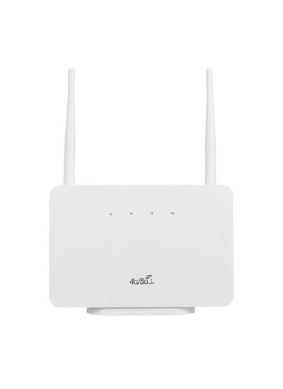 اشتري 4G Wireless Router LTE CPE Router 300Mbps with 2 High-gain External Antennas SIM Card Slot UK Plug في السعودية