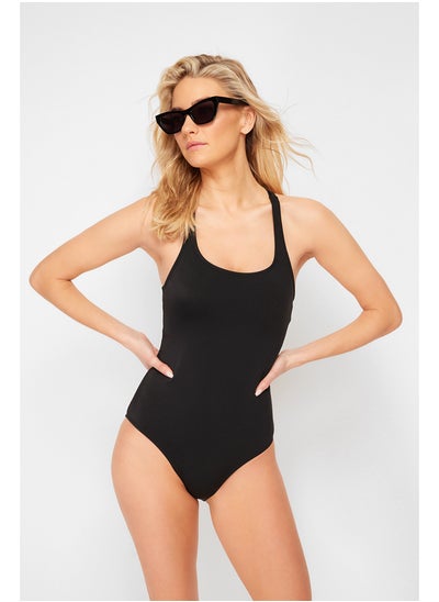 Buy Black Decollete Regular Swimsuit TBESS22MA0030 in Egypt