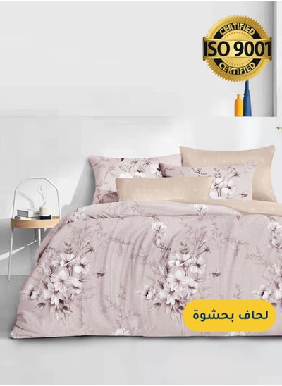 Buy Microfiber Printed Comforter Sets, Fits 120 x 200 cm Single Size Bed, 4 Pcs, With Soft Filling, Celine Series in Saudi Arabia