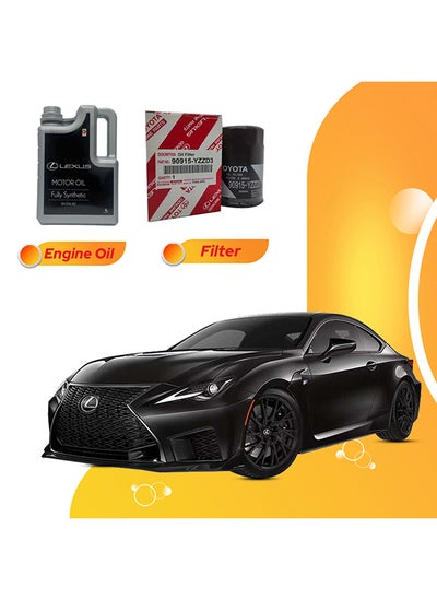 اشتري Rc F 9 Liters 5W40 Lexus Oil And Original Filter في الامارات