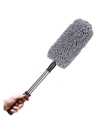 Buy Portable Dust Cleaning Microfiber Soft Car Duster Exterior and Interior Cleaning - Long, Unbreakable, and Retractable Handle in UAE
