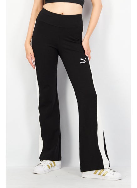 اشتري Women Sportswear Fit Brand Logo Track Pants, Black في الامارات