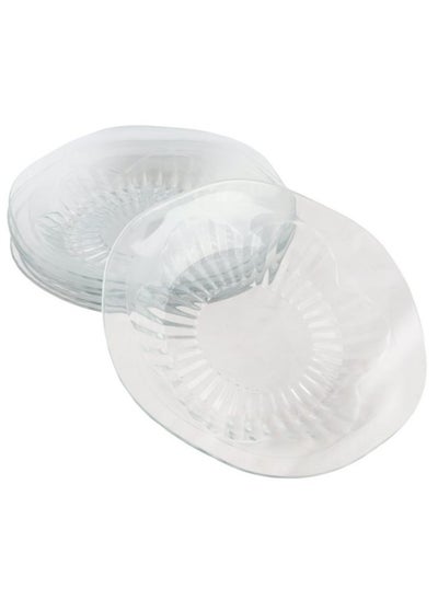 Buy Set of 6 glass dessert plates, plate size 16 cm in Saudi Arabia