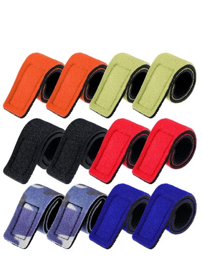 اشتري 12 pcs Fishing Rods Belts, Pole Strap Stretchy Rod Holder Elastic Fishing Tackle Tie Casting Rod Strap for Casting Rod Fishing Rod and Fly Rod, Fishing Rod Ties Fishing Pole Straps, 6 Color في السعودية