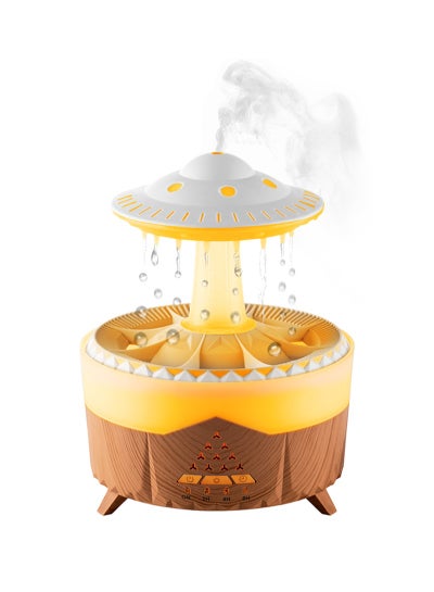 Buy Multi-Functional Rain Cloud Aromatherapy Humidifier: 7-Color LED Night Light, Natural Rain Sound Machine, UFO Design Essential Oil Diffuser, Sleep Aid, Perfect for Home and Office Use in UAE