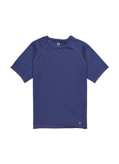 Buy Mr. Swim Men Contrast UPF 50 Swim Tee, Navy and Red in UAE