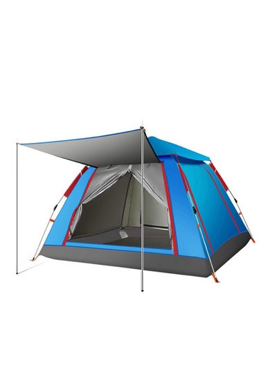 Buy Outdoor Waterproof Pop Up Tent for 3-5 Persons, Portable Instant Camping Tent Anti UV Lightweight Waterproof for Beach BBQ Park Fishing Mountain House Sun Shade in UAE